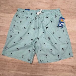 SURF STYLE Palm Tree Swim Trunks